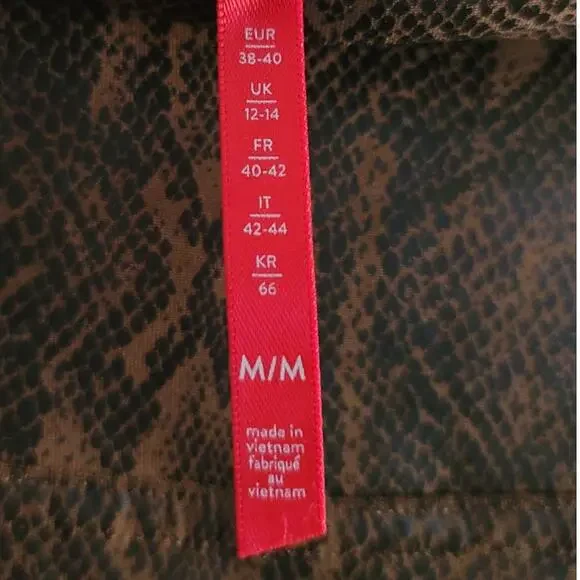 Spanx Faux Leather Snakeskin Leggings 20265R Brown Snakeskin Medium - Picture 5 of 10